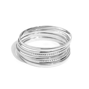 Stackable Shimmer - Silver Bracelet